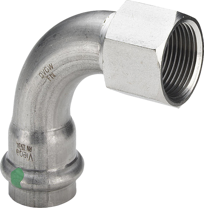 Sanpress Inox 内螺纹90°转换接头