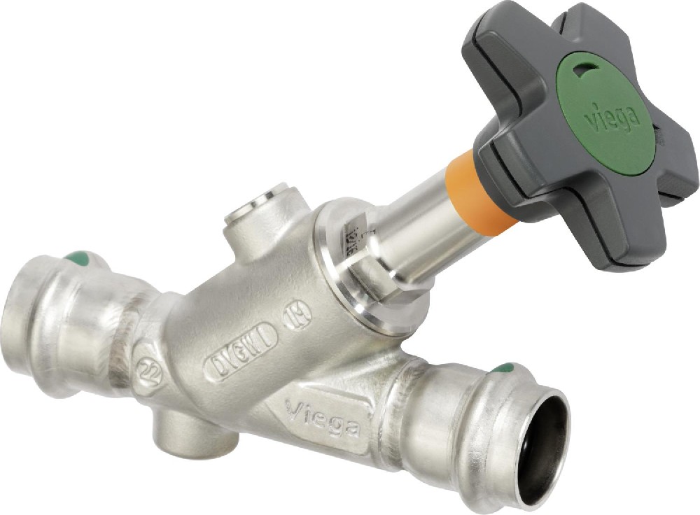 Easytop Inox 卡压式斜座阀，带有SC-Contur